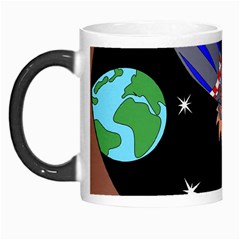 Girl Bed Space Planets Spaceship Rocket Astronaut Galaxy Universe Cosmos Woman Dream Imagination Bed Morph Mug