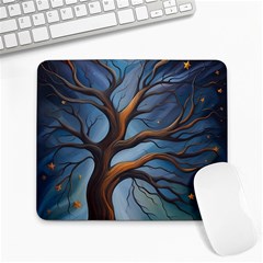 Tree Branches Mystical Moon Expressionist Oil Painting Acrylic Painting Abstract Nature Moonlight Ni Large Mousepad