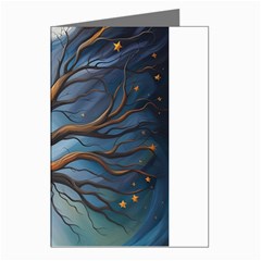 Tree Branches Mystical Moon Expressionist Oil Painting Acrylic Painting Abstract Nature Moonlight Ni Greeting Cards (pkg Of 8)