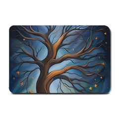 Tree Branches Mystical Moon Expressionist Oil Painting Acrylic Painting Abstract Nature Moonlight Ni Small Doormat