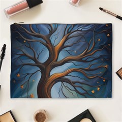 Tree Branches Mystical Moon Expressionist Oil Painting Acrylic Painting Abstract Nature Moonlight Ni Cosmetic Bag (xl)