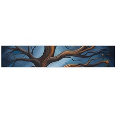 Tree Branches Mystical Moon Expressionist Oil Painting Acrylic Painting Abstract Nature Moonlight Ni Large Premium Plush Fleece Scarf 