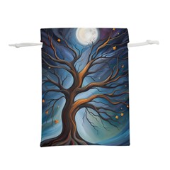 Tree Branches Mystical Moon Expressionist Oil Painting Acrylic Painting Abstract Nature Moonlight Ni Lightweight Drawstring Pouch (s)