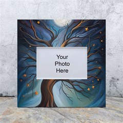 Tree Branches Mystical Moon Expressionist Oil Painting Acrylic Painting Abstract Nature Moonlight Ni White Box Photo Frame 4  X 6 