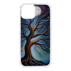 Tree Branches Mystical Moon Expressionist Oil Painting Acrylic Painting Abstract Nature Moonlight Ni Iphone 14 Tpu Uv Print Case by Maspions