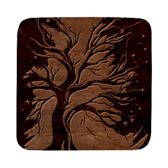 Tree Branches Mystical Moon Expressionist Oil Painting Acrylic Painting Abstract Nature Moonlight Ni Square Wood Guitar Pick Holder Case And Picks Set