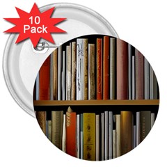 Book Nook Books Bookshelves Comfortable Cozy Literature Library Study Reading Reader Reading Nook Ro 3  Buttons (10 Pack)  by Maspions