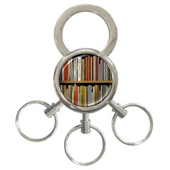 Book Nook Books Bookshelves Comfortable Cozy Literature Library Study Reading Reader Reading Nook Ro 3-ring Key Chain by Maspions