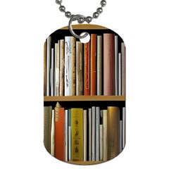 Book Nook Books Bookshelves Comfortable Cozy Literature Library Study Reading Reader Reading Nook Ro Dog Tag (one Side) by Maspions