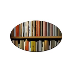 Book Nook Books Bookshelves Comfortable Cozy Literature Library Study Reading Reader Reading Nook Ro Sticker Oval (10 Pack) by Maspions