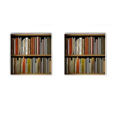 Book Nook Books Bookshelves Comfortable Cozy Literature Library Study Reading Reader Reading Nook Ro Cufflinks (square) by Maspions