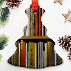 Book Nook Books Bookshelves Comfortable Cozy Literature Library Study Reading Reader Reading Nook Ro Ornament (christmas Tree) 