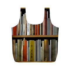 Book Nook Books Bookshelves Comfortable Cozy Literature Library Study Reading Reader Reading Nook Ro Full Print Recycle Bag (m) by Maspions