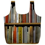 Book Nook Books Bookshelves Comfortable Cozy Literature Library Study Reading Reader Reading Nook Ro Full Print Recycle Bag (XXL) Back