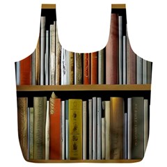 Book Nook Books Bookshelves Comfortable Cozy Literature Library Study Reading Reader Reading Nook Ro Full Print Recycle Bag (xxxl) by Maspions