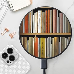 Book Nook Books Bookshelves Comfortable Cozy Literature Library Study Reading Reader Reading Nook Ro Wireless Fast Charger(black)