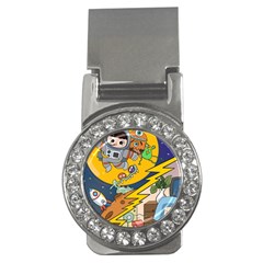 Astronaut Moon Monsters Spaceship Universe Space Cosmos Money Clips (cz) 