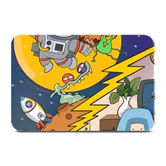 Astronaut Moon Monsters Spaceship Universe Space Cosmos Plate Mats by Maspions