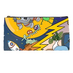 Astronaut Moon Monsters Spaceship Universe Space Cosmos Pencil Case