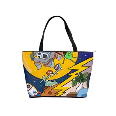 Astronaut Moon Monsters Spaceship Universe Space Cosmos Classic Shoulder Handbag by Maspions