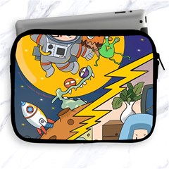 Astronaut Moon Monsters Spaceship Universe Space Cosmos Apple Ipad 2/3/4 Zipper Cases by Maspions