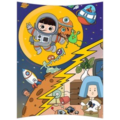 Astronaut Moon Monsters Spaceship Universe Space Cosmos Back Support Cushion