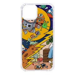 Astronaut Moon Monsters Spaceship Universe Space Cosmos Iphone 14 Tpu Uv Print Case by Maspions