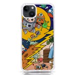 Astronaut Moon Monsters Spaceship Universe Space Cosmos iPhone 14 Plus TPU UV Print Case Front