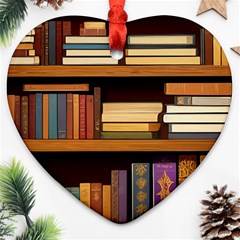 Book Nook Books Bookshelves Comfortable Cozy Literature Library Study Reading Room Fiction Entertain Ornament (heart)