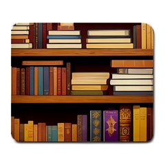 Book Nook Books Bookshelves Comfortable Cozy Literature Library Study Reading Room Fiction Entertain Large Mousepad by Maspions