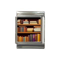 Book Nook Books Bookshelves Comfortable Cozy Literature Library Study Reading Room Fiction Entertain Italian Charm (13mm)