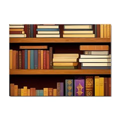 Book Nook Books Bookshelves Comfortable Cozy Literature Library Study Reading Room Fiction Entertain Sticker A4 (10 Pack) by Maspions