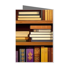 Book Nook Books Bookshelves Comfortable Cozy Literature Library Study Reading Room Fiction Entertain Mini Greeting Cards (pkg Of 8) by Maspions