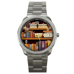 Book Nook Books Bookshelves Comfortable Cozy Literature Library Study Reading Room Fiction Entertain Sport Metal Watch