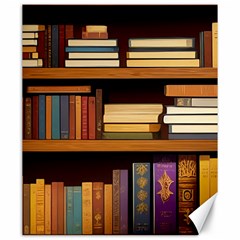 Book Nook Books Bookshelves Comfortable Cozy Literature Library Study Reading Room Fiction Entertain Canvas 20  X 24  by Maspions