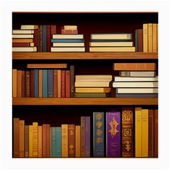 Book Nook Books Bookshelves Comfortable Cozy Literature Library Study Reading Room Fiction Entertain Medium Glasses Cloth (2 Sides) by Maspions