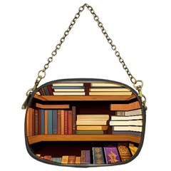 Book Nook Books Bookshelves Comfortable Cozy Literature Library Study Reading Room Fiction Entertain Chain Purse (one Side)