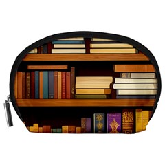 Book Nook Books Bookshelves Comfortable Cozy Literature Library Study Reading Room Fiction Entertain Accessory Pouch (large) by Maspions