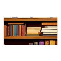 Book Nook Books Bookshelves Comfortable Cozy Literature Library Study Reading Room Fiction Entertain Satin Wrap 35  X 70 