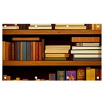 Book Nook Books Bookshelves Comfortable Cozy Literature Library Study Reading Room Fiction Entertain Banner and Sign 7  x 4  Front