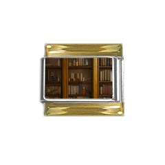 Books Book Shelf Shelves Knowledge Book Cover Gothic Old Ornate Library Gold Trim Italian Charm (9mm) by Maspions