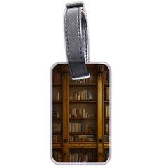 Books Book Shelf Shelves Knowledge Book Cover Gothic Old Ornate Library Luggage Tag (two Sides)