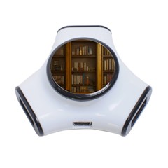 Books Book Shelf Shelves Knowledge Book Cover Gothic Old Ornate Library 3-port Usb Hub by Maspions