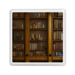 Books Book Shelf Shelves Knowledge Book Cover Gothic Old Ornate Library Memory Card Reader (square)