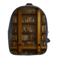 Books Book Shelf Shelves Knowledge Book Cover Gothic Old Ornate Library School Bag (xl)