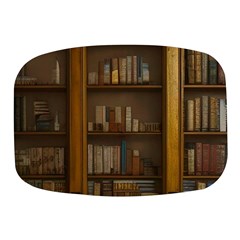 Books Book Shelf Shelves Knowledge Book Cover Gothic Old Ornate Library Mini Square Pill Box by Maspions