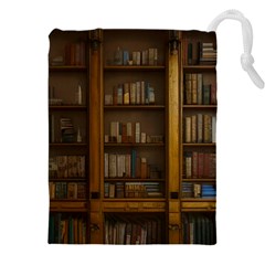 Books Book Shelf Shelves Knowledge Book Cover Gothic Old Ornate Library Drawstring Pouch (4xl)