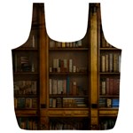 Books Book Shelf Shelves Knowledge Book Cover Gothic Old Ornate Library Full Print Recycle Bag (XXL) Front