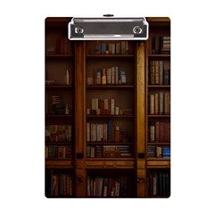 Books Book Shelf Shelves Knowledge Book Cover Gothic Old Ornate Library A5 Acrylic Clipboard by Maspions