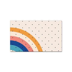 Abstract Geometric Bauhaus Polka Dots Retro Memphis Rainbow Sticker (rectangular) by Maspions